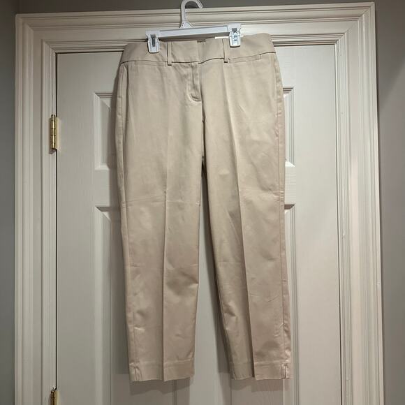 Ann Taylor Signature Pants Crop NWT Size 4   98% Cotton 2% Spandex  Preppy - Picture 3 of 12